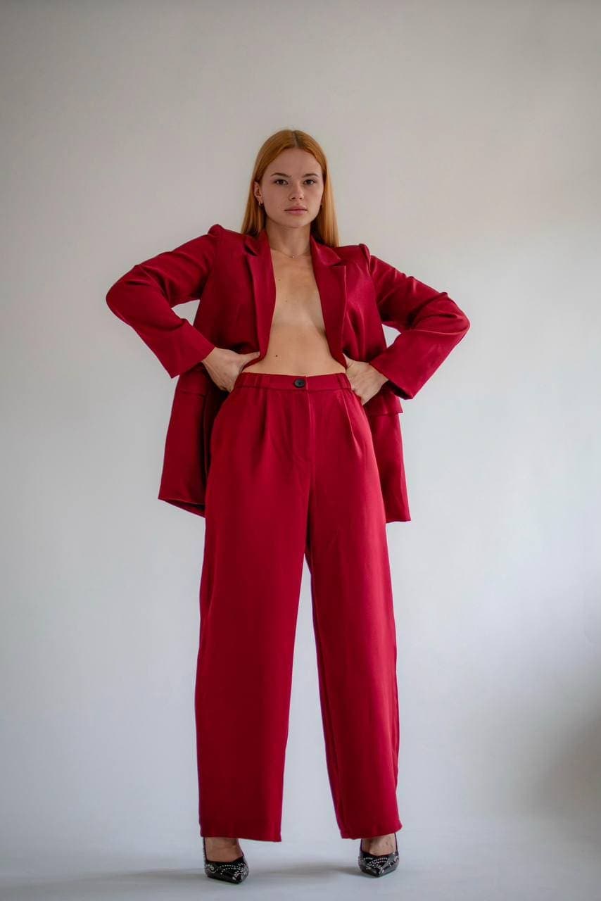 Fashion — red suit